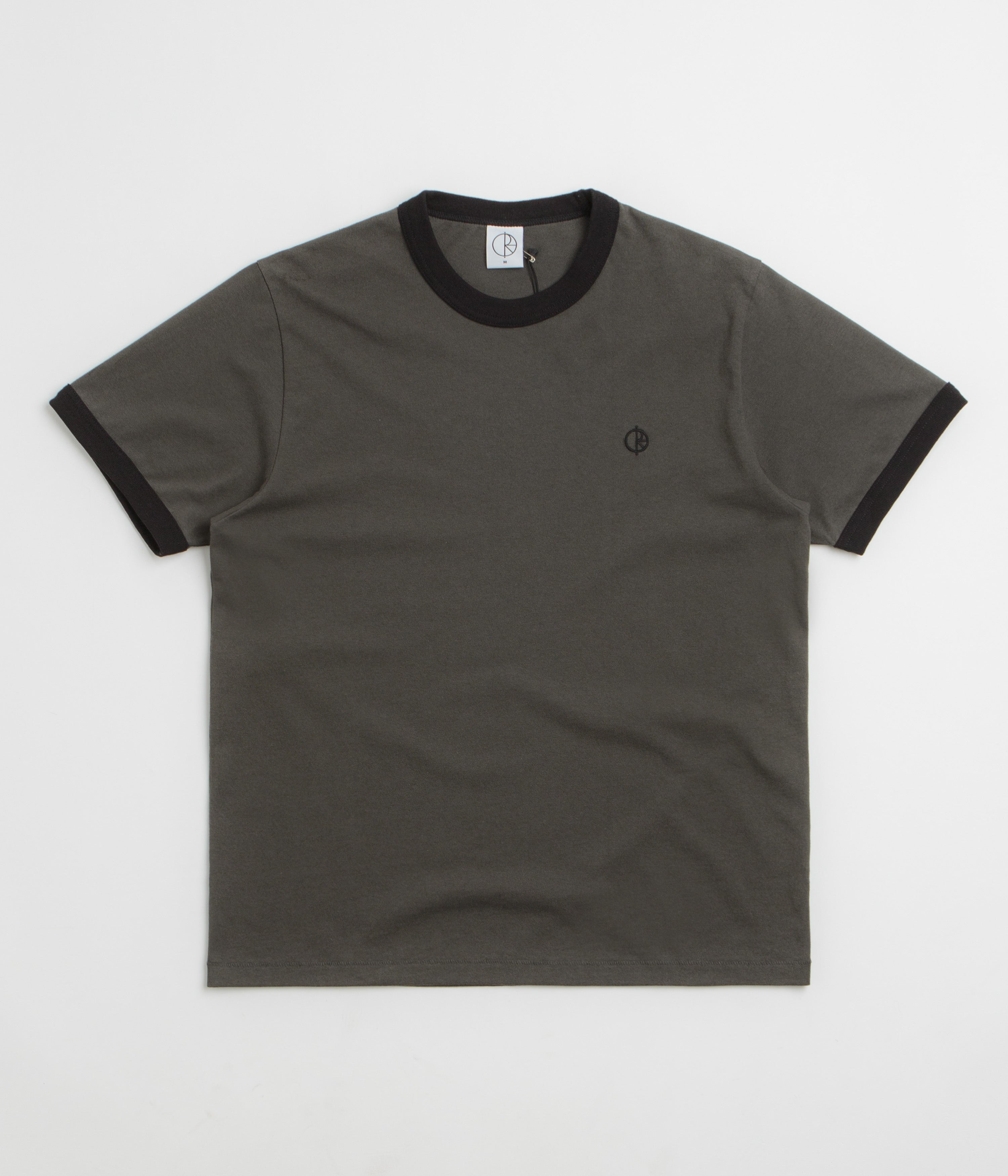Polar Ringer T-Shirt in Dirty Black and Black
