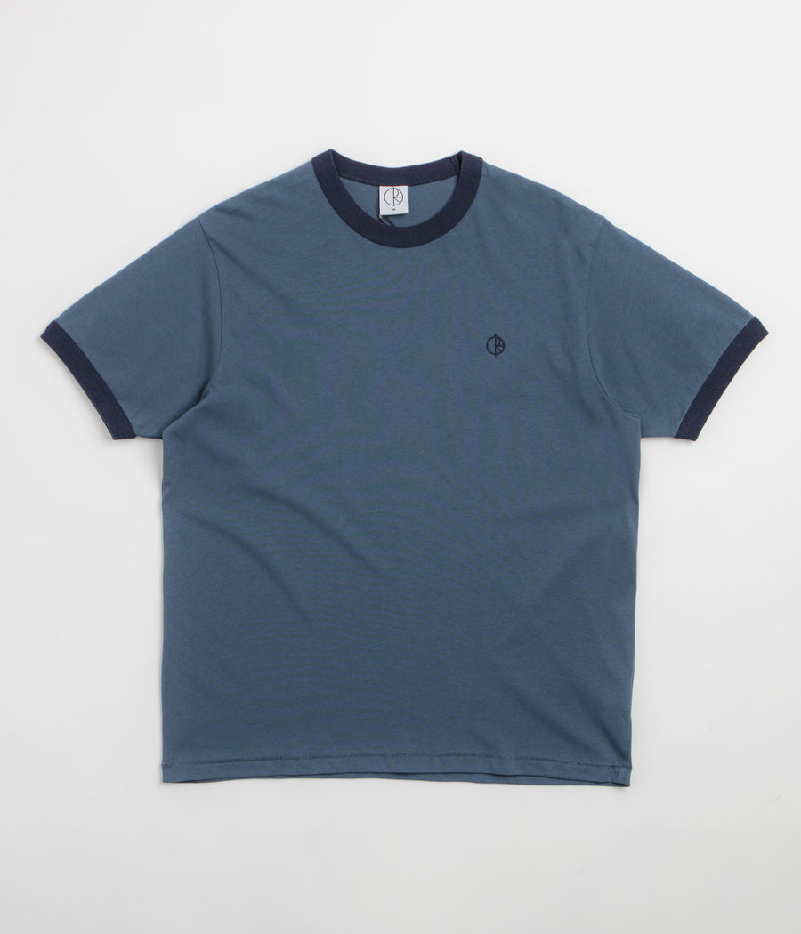 Polar Ringer T-Shirt - Grey Blue / Dark Blue