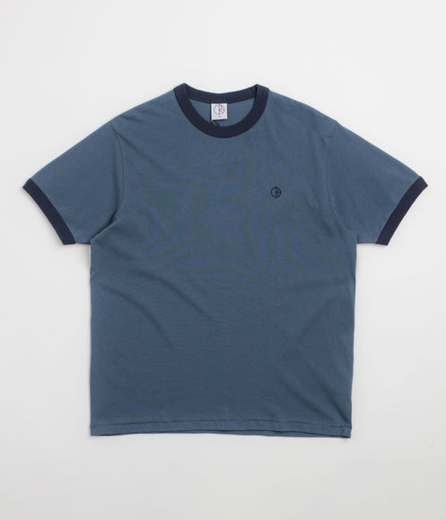Polar Ringer T-Shirt - Grey Blue / Dark Blue