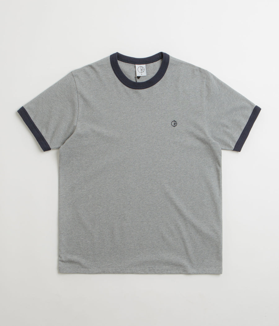 Polar Ringer T-Shirt in Heather Grey and Navy / Navy