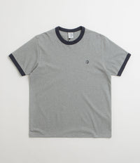 Polar Ringer T-Shirt in Heather Grey and Navy / Navy