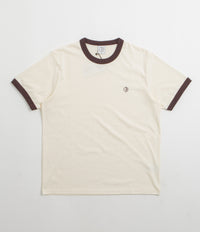 Polar Ringer T-Shirt in Ivory and Chocolate