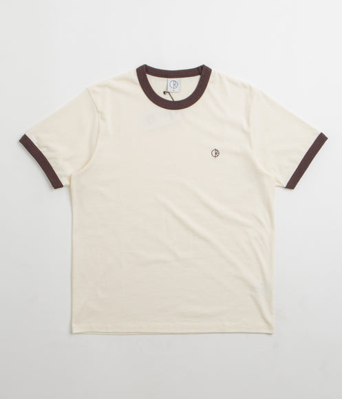 Polar Ringer T-Shirt - Ivory / Chocolate