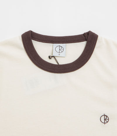 Polar Ringer T-Shirt in Ivory and Chocolate