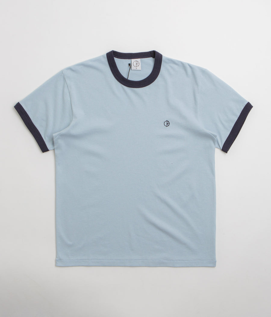 Polar Ringer T-Shirt in Light Blue and Navy