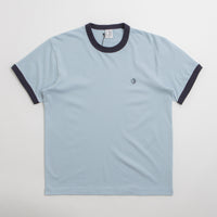 Polar Ringer T-Shirt in Light Blue and Navy thumbnail