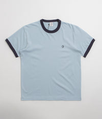 Polar Ringer T-Shirt in Light Blue and Navy