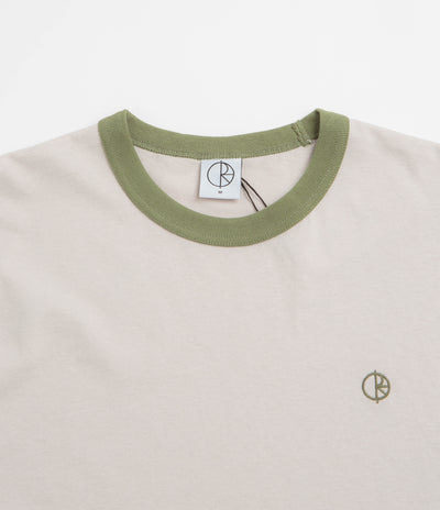 Polar Ringer T-Shirt - Pale Taupe / Army Green