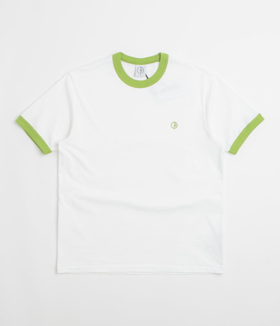 Polar Ringer T-Shirt - White / Peridot
