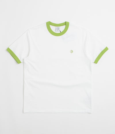 Polar Ringer T-Shirt - White / Peridot
