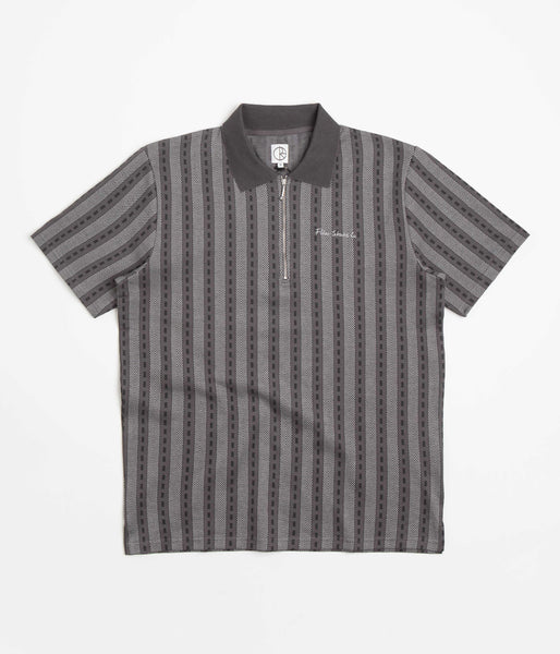Polar Road Zip Polo Shirt - Graphite | flatspot