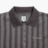 Polar Road Zip Polo Shirt - Graphite thumbnail