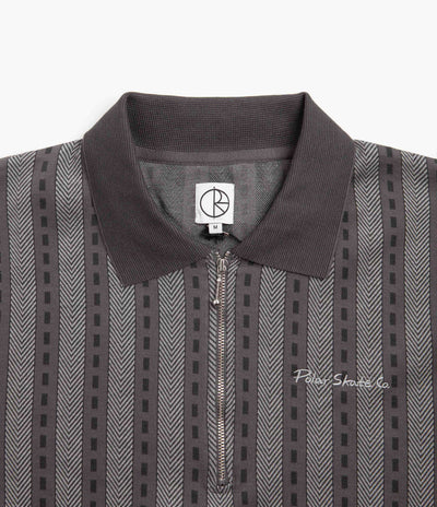 Polar Road Zip Polo Shirt - Graphite