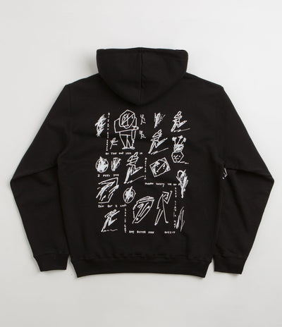 Polar Sad at Time Dave Hoodie in Black