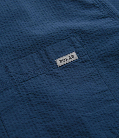Polar Seersucker Mitchell Shirt - Grey Blue