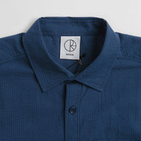 Polar Seersucker Mitchell Shirt in Grey Blue thumbnail