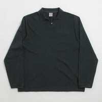 Polar Serge Long Sleeve Polo Shirt in Black thumbnail