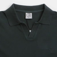 Polar Serge Long Sleeve Polo Shirt in Black thumbnail