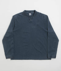 Polar Serge Long Sleeve Polo Shirt in Blue