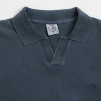 Polar Serge Long Sleeve Polo Shirt in Blue thumbnail