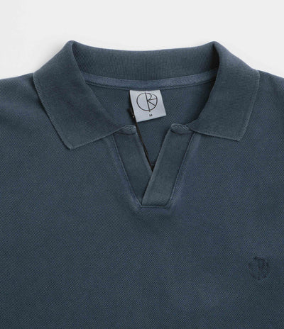 Polar Serge Long Sleeve Polo Shirt in Blue