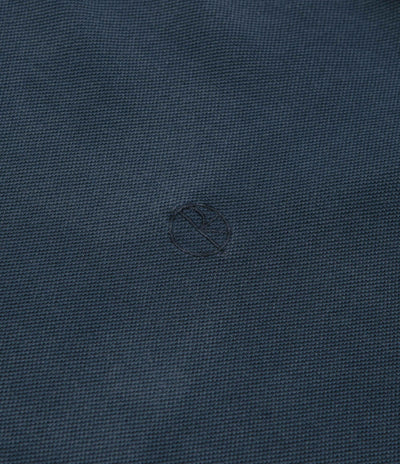 Polar Serge Long Sleeve Polo Shirt in Blue