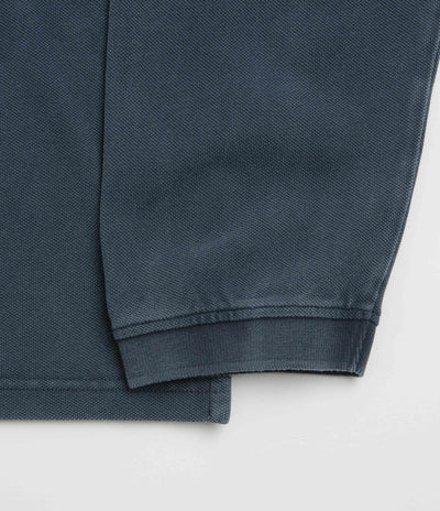 Polar Serge Long Sleeve Polo Shirt in Blue