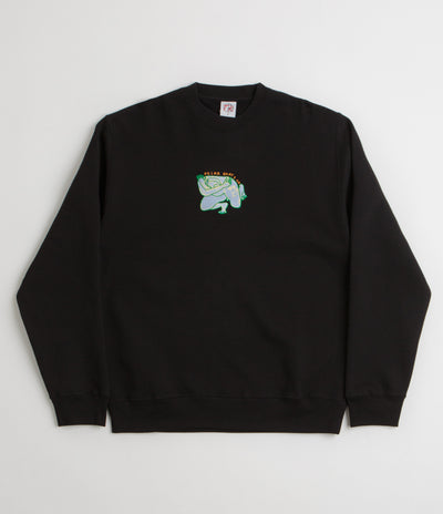 Polar Shy Bow Dave Crewneck Sweatshirt in Black