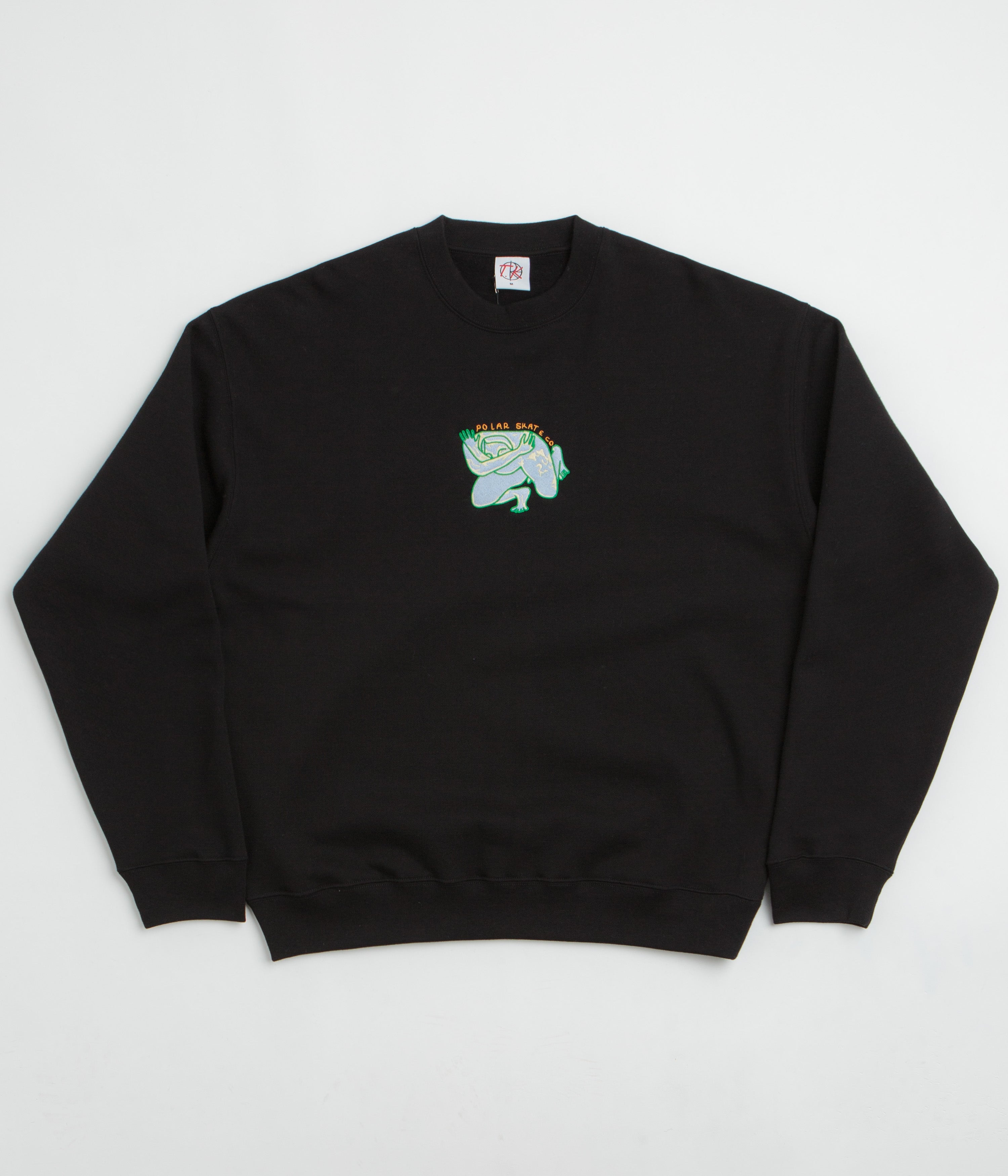Polar Shy Bow Dave Crewneck Sweatshirt in Black
