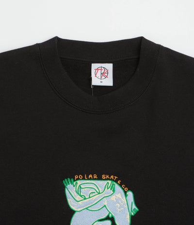 Polar Shy Bow Dave Crewneck Sweatshirt - Black