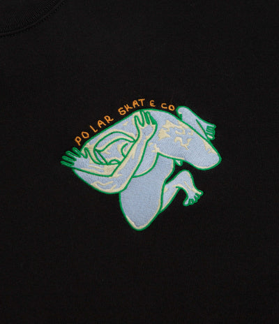 Polar Shy Bow Dave Crewneck Sweatshirt in Black
