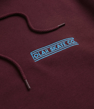 Polar Stretch Logo Dave Hoodie - Dark Wine