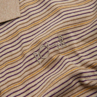 Polar Stripe Polo Shirt - Camel thumbnail