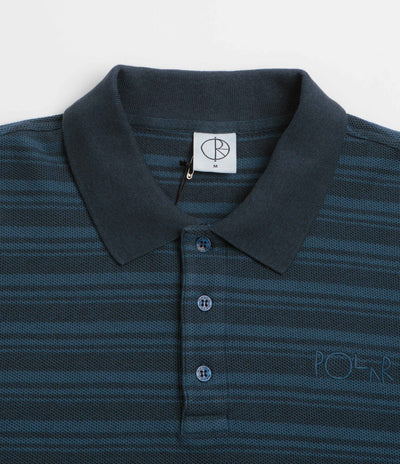 Polar Stripe Surf Polo Shirt in Neptune Blue