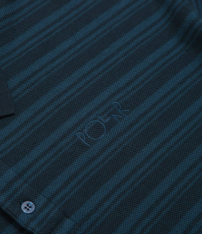 Polar Stripe Surf Polo Shirt in Neptune Blue