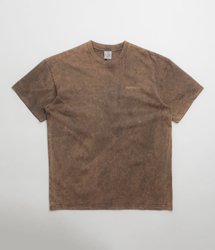 Polar Surf Logo Acid T-Shirt in Brown
