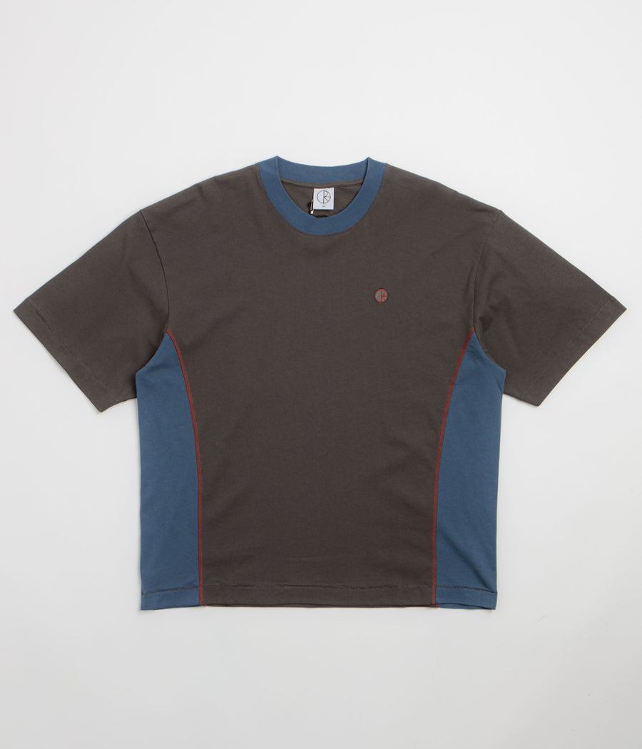 Polar Surf Panel T-Shirt - Dirty Black / Grey Blue