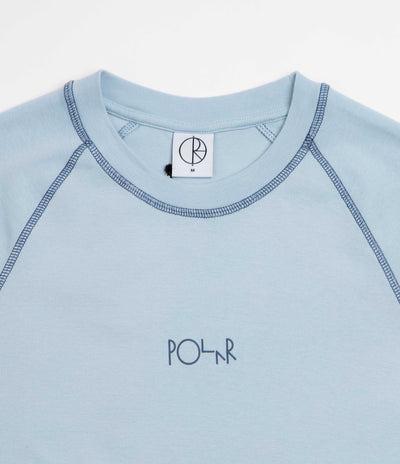 Polar Womens Script Logo Baby T-Shirt - Light Blue / Dark Blue