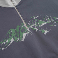 Polar x Ebou Sanyang Tribal Frankie Half Zip Sweatshirt - Grey Blue / Silver thumbnail