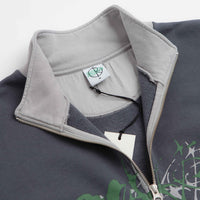Polar x Ebou Sanyang Tribal Frankie Half Zip Sweatshirt - Grey Blue / Silver thumbnail