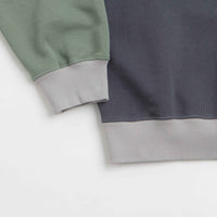 Polar x Ebou Sanyang Tribal Frankie Half Zip Sweatshirt - Grey Blue / Silver thumbnail