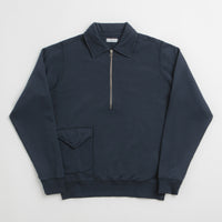 Pop Trading Company 1/2 Zip Sweatshirt in Navy thumbnail