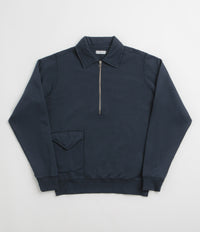 Pop Trading Company 1/2 Zip Sweatshirt in Navy
