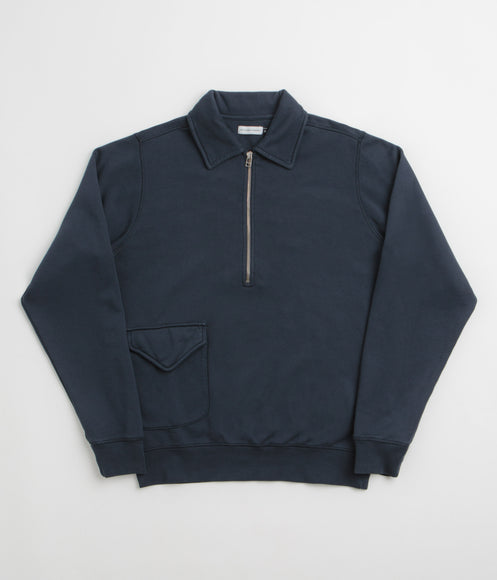 Pop Trading Company 1/2 Zip Sweatshirt - Navy