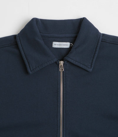 Pop Trading Company 1/2 Zip Sweatshirt in Navy