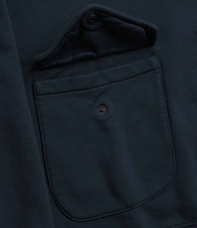 Pop Trading Company 1/2 Zip Sweatshirt in Navy