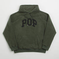 Pop Trading Company Arch Hoodie in Duffel Green thumbnail