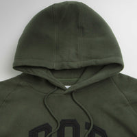 Pop Trading Company Arch Hoodie in Duffel Green thumbnail