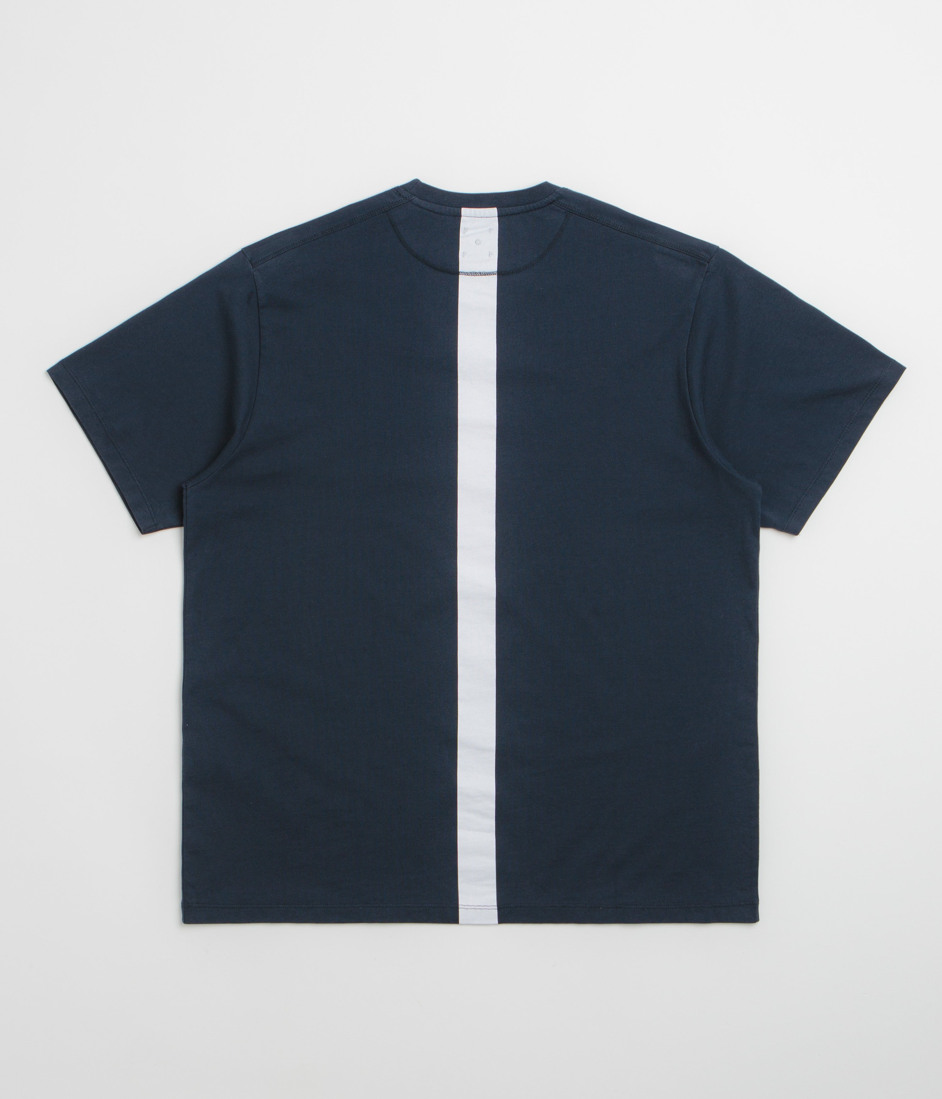 Pop Trading Company Backstripe T-Shirt - Navy