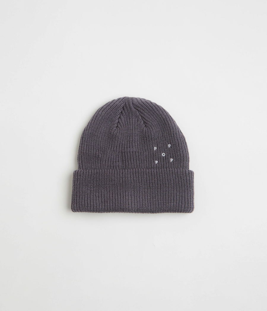 Pop Trading Company Basic Beanie in Charcoal